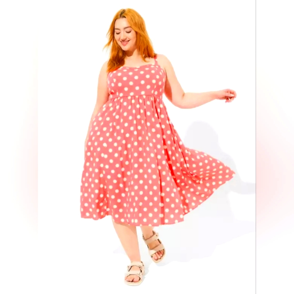 Torrid Midi Challis Sweetheart Dress